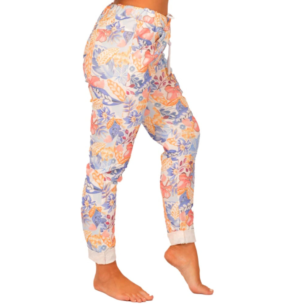 Tropical Print Pants | One Size
