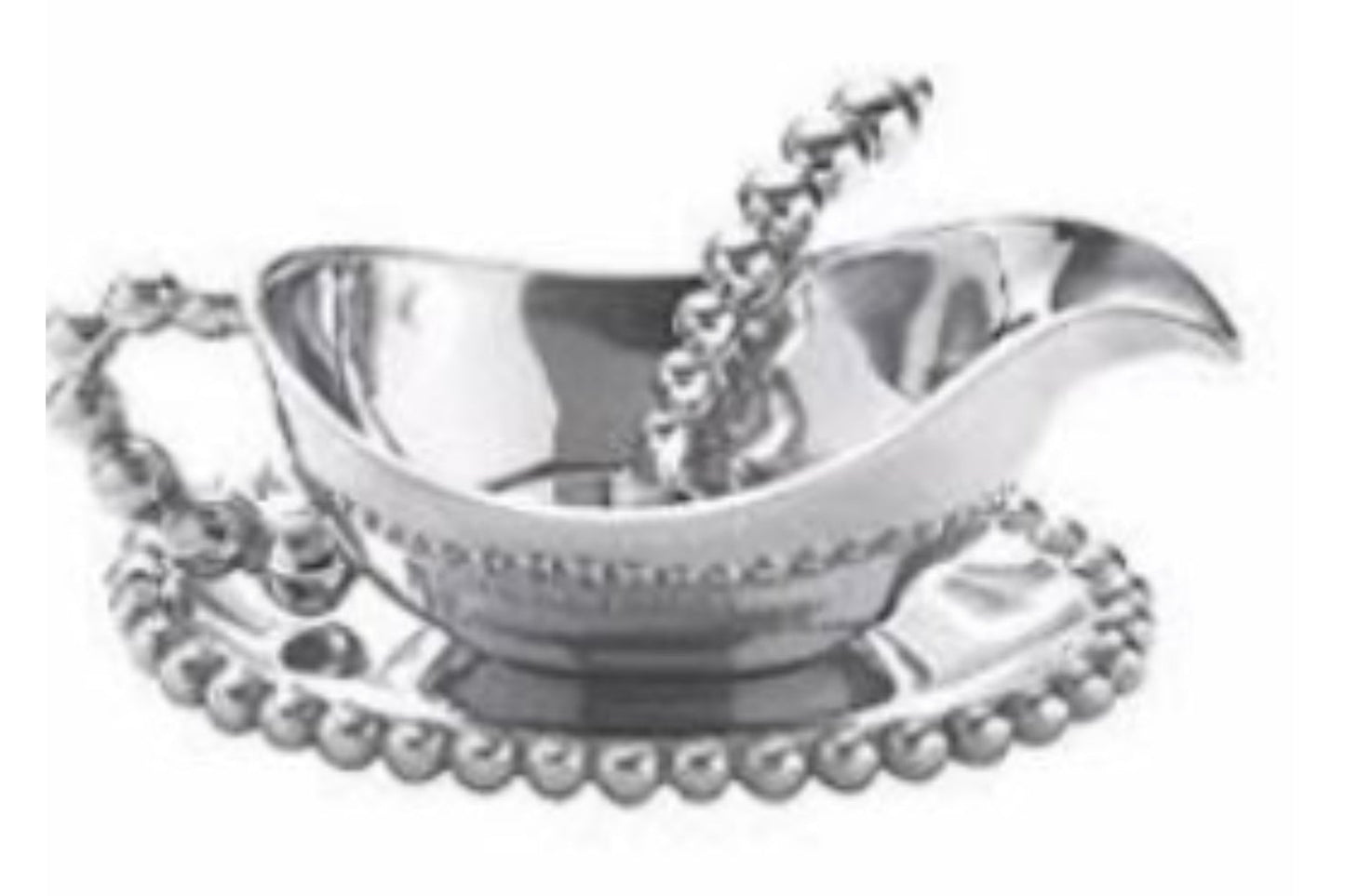 Pearled Gravy Boat Set
