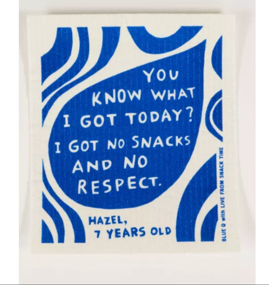 Swedish Dishcloth: No Snacks