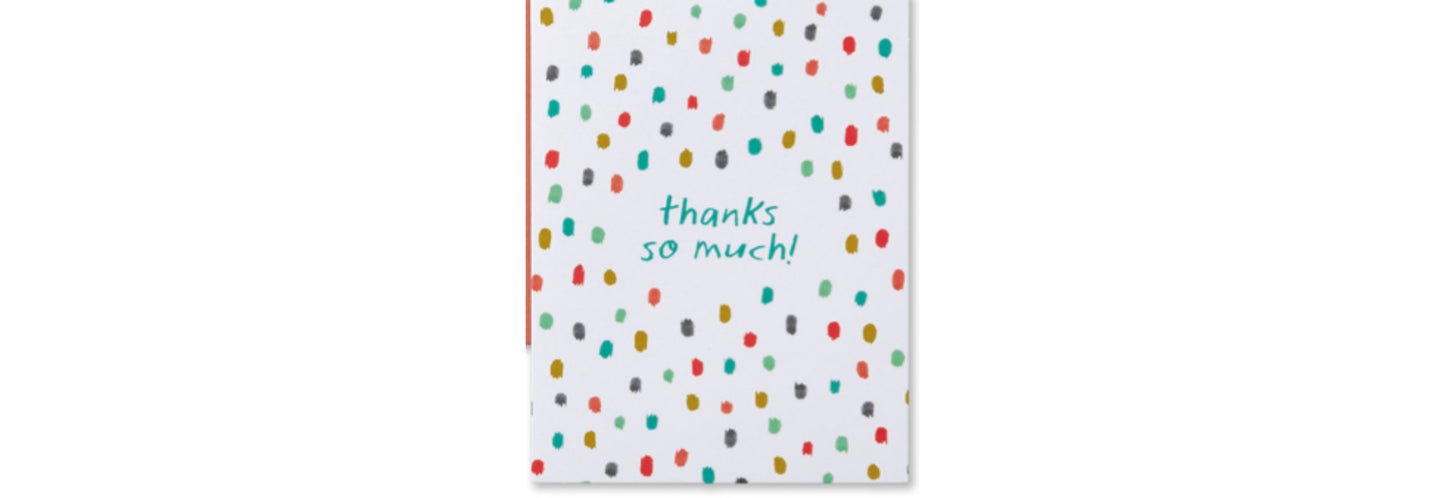 Thanks So Much Confetti - Note Cards