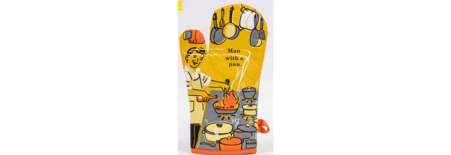 Oven Mitt: Man With A Pan