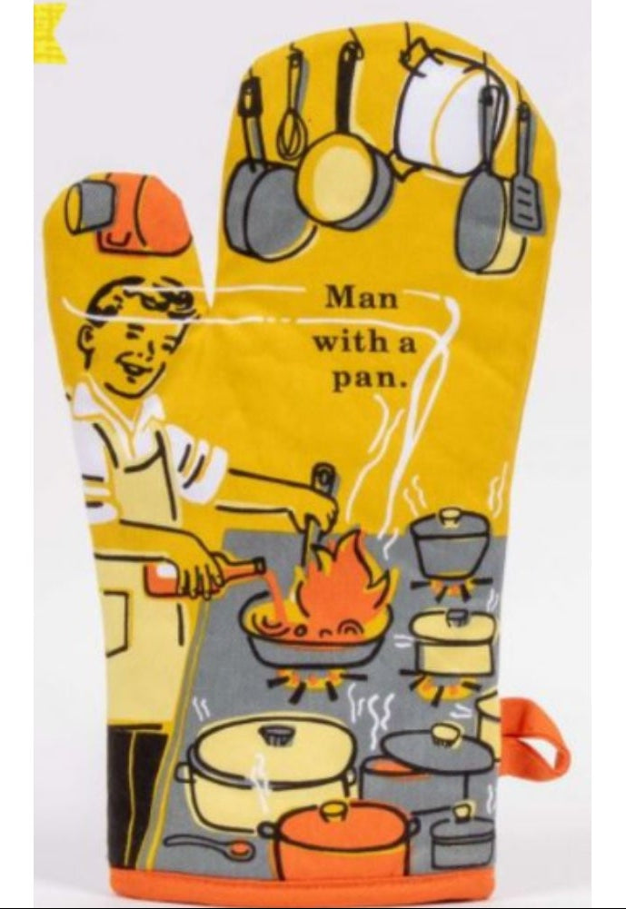 Oven Mitt: Man With A Pan