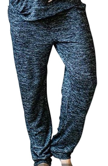 Heathered Jersey Pants - Black