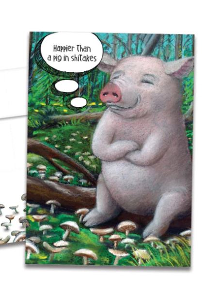 Pig In Shitakes Birthday Card