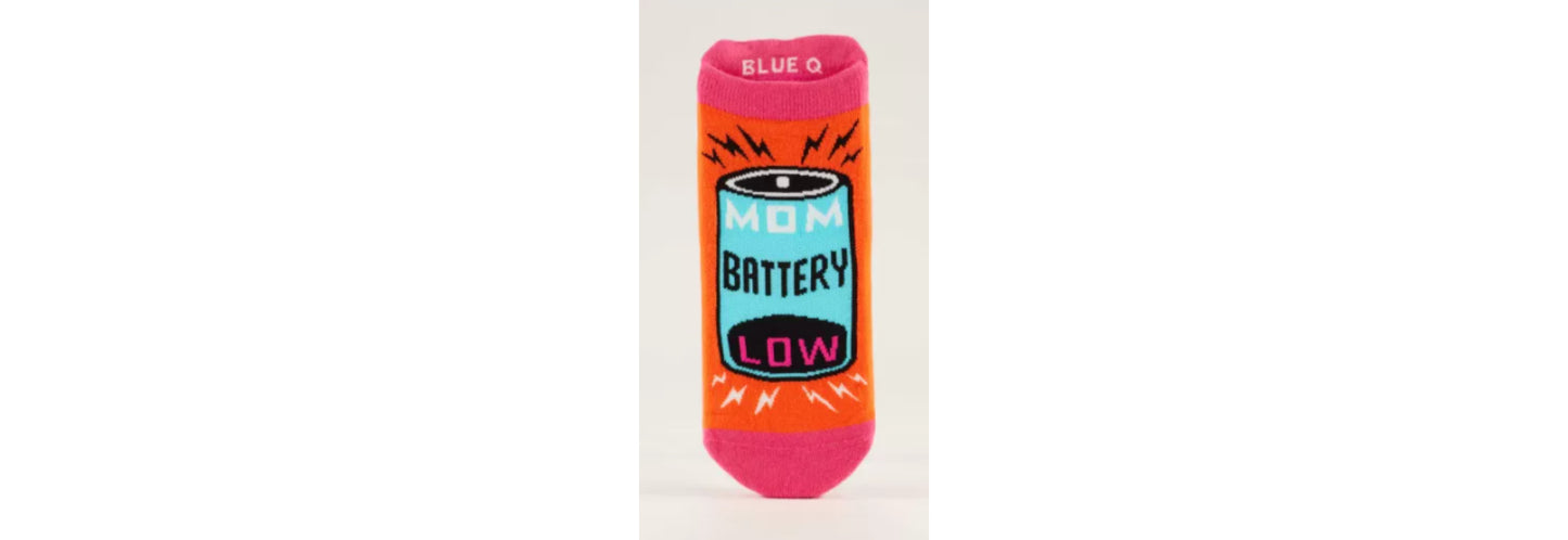 Sneaker Socks: Mom Battery Low