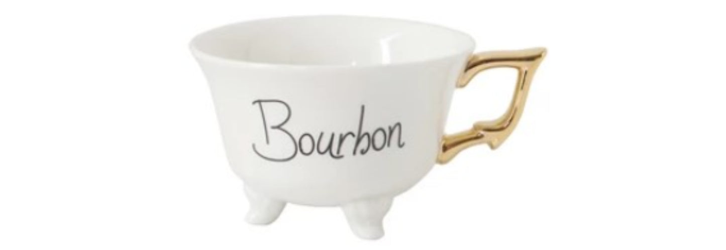 Stoneware Footed Teacup- Bourbon