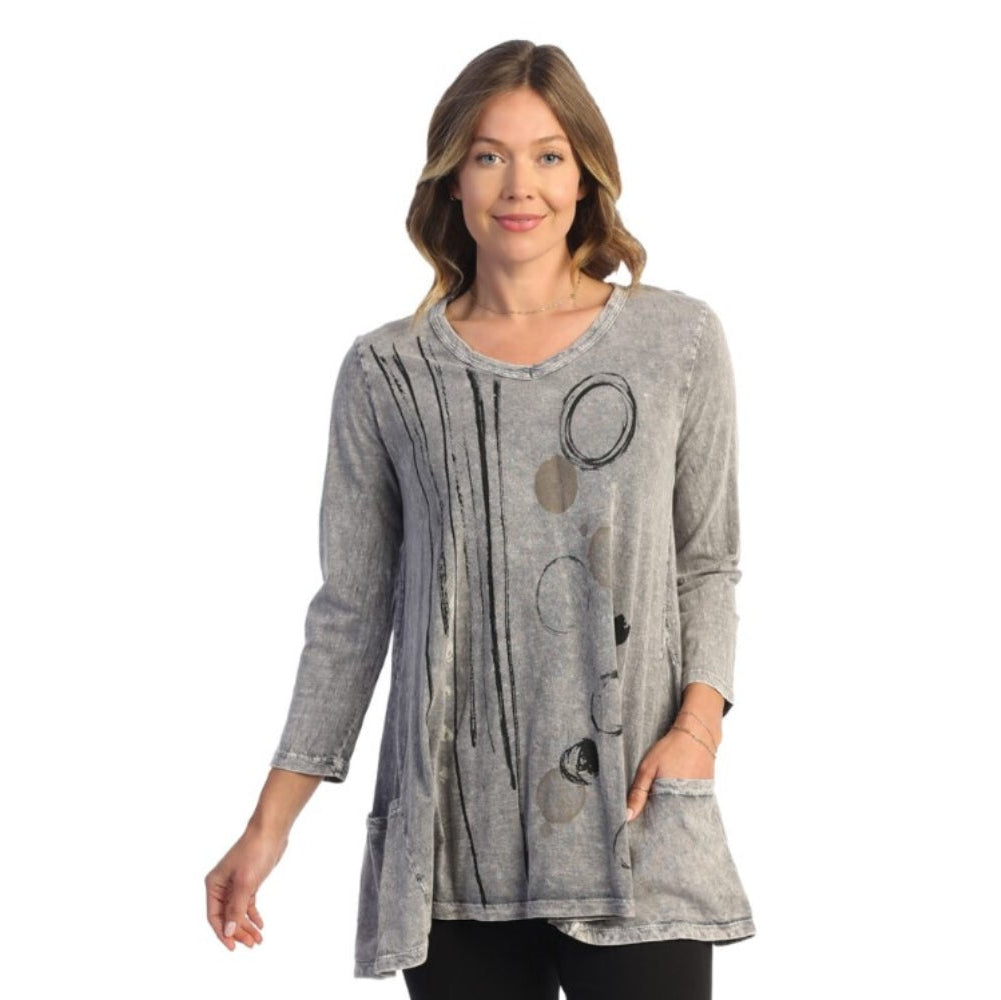 Lollipop Mineral Wash Cotton Tunic Top - Small