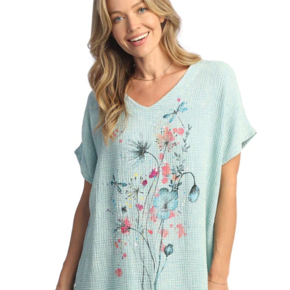 Primrose Double Gauze Short Sleeve Top