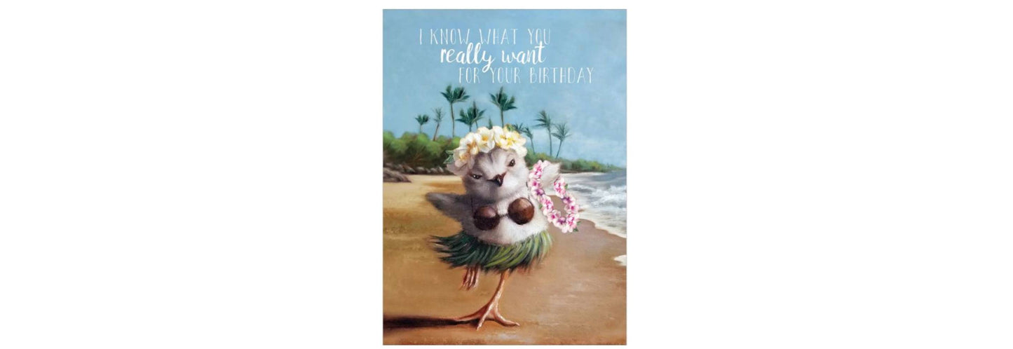Hawaii Lei Birthday Card