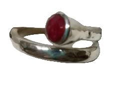 Amethyst/Ruby Sterling Silver Adjustable Ring Assortment