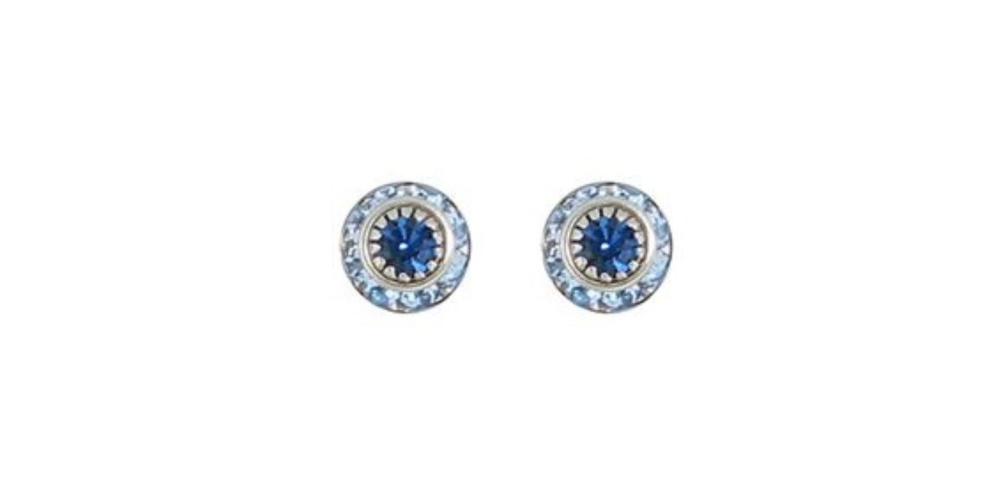 Earrings Crystal Blue Posts