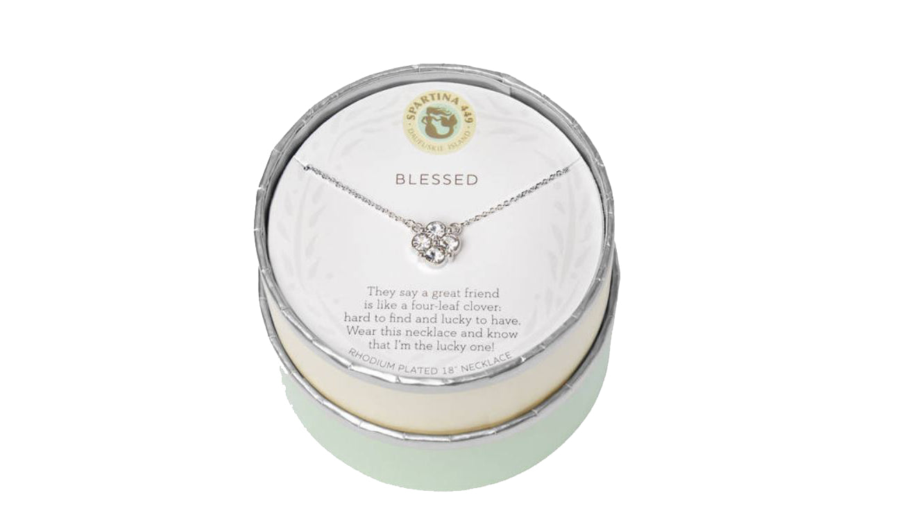 Sea La Vie Necklace Blessed Crystal Clover
