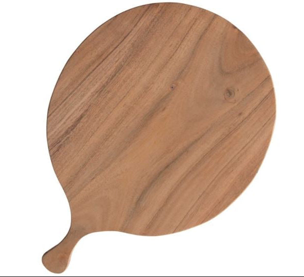 Cutting Board Acacia Wood Round w/Little Handle