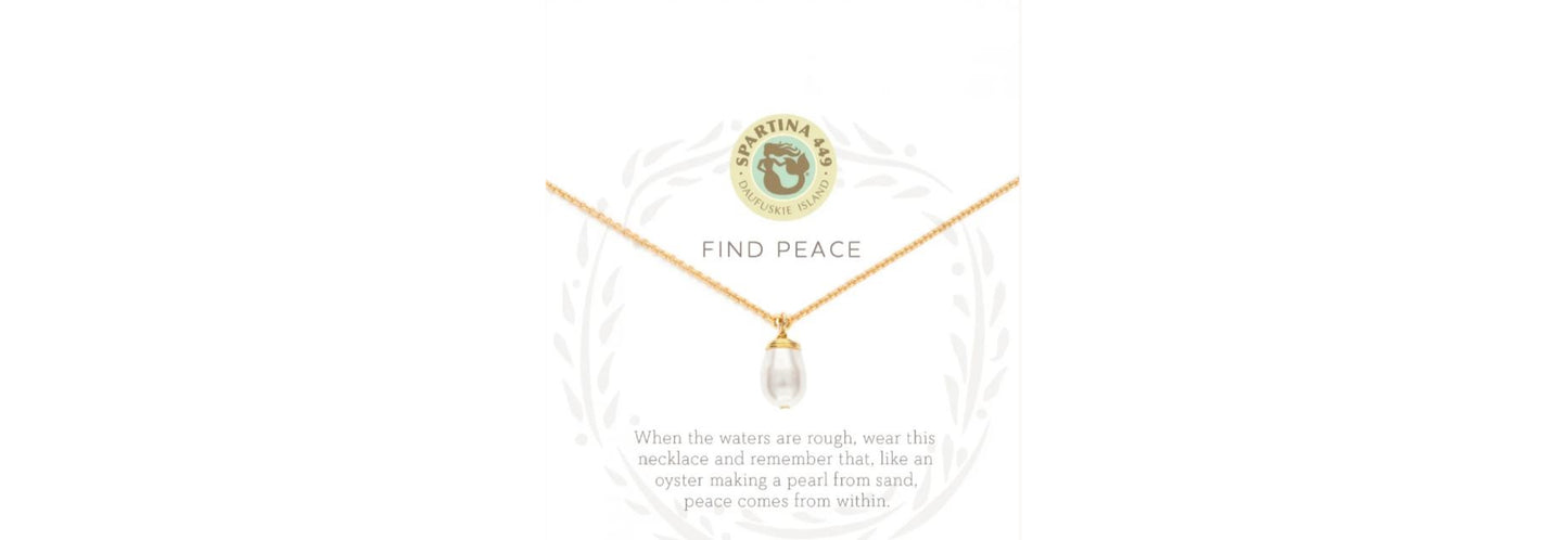 Necklace Find Peace Pearl Gold - Spartina