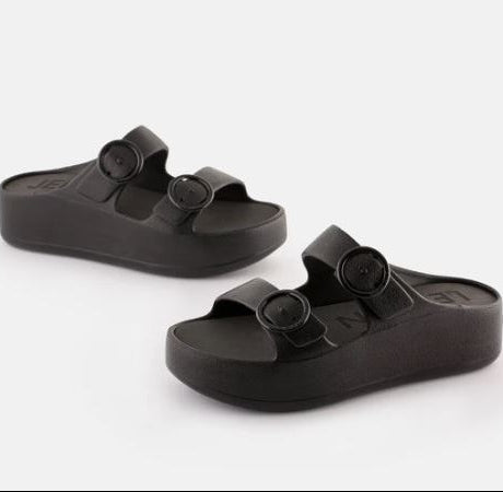 Gaia Black Sandals by Lemon Jelly
