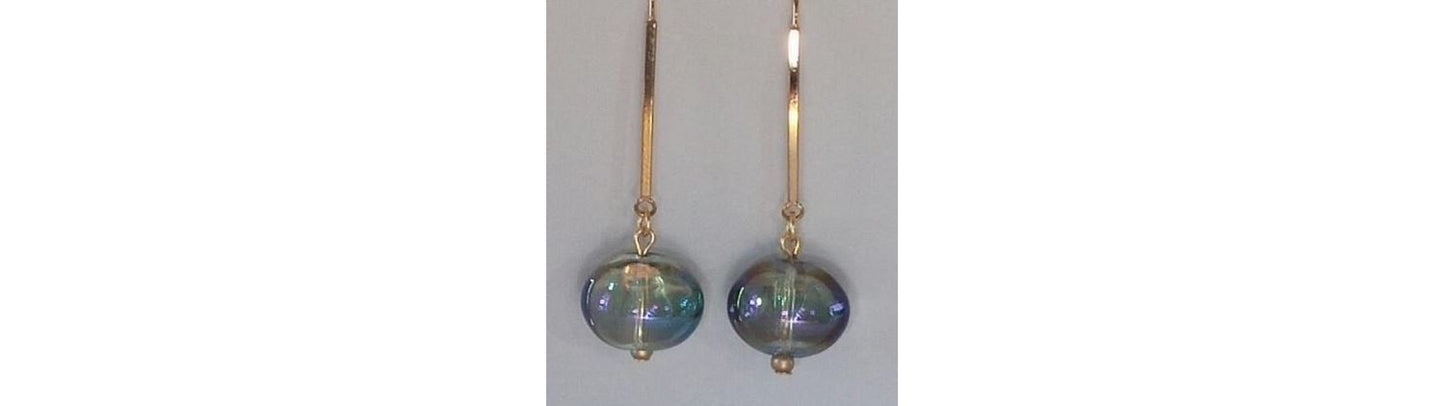 Earrings Green Bead Dangle | John Michael Richardson