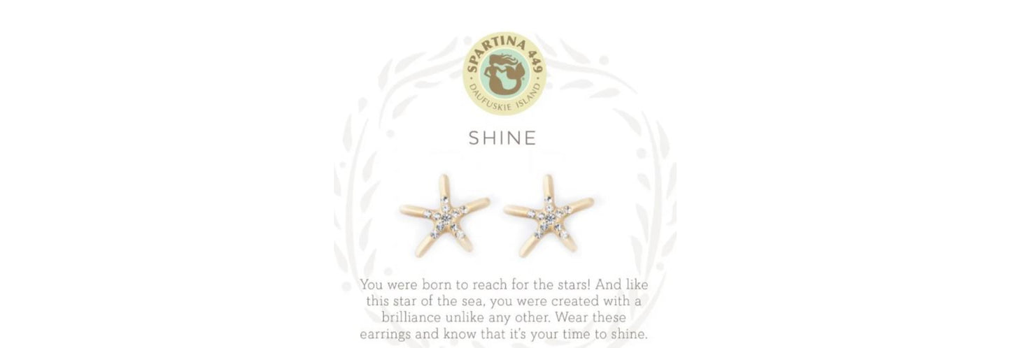 Sea La Vie Shine Stud Earrings Gold - Spartina 449