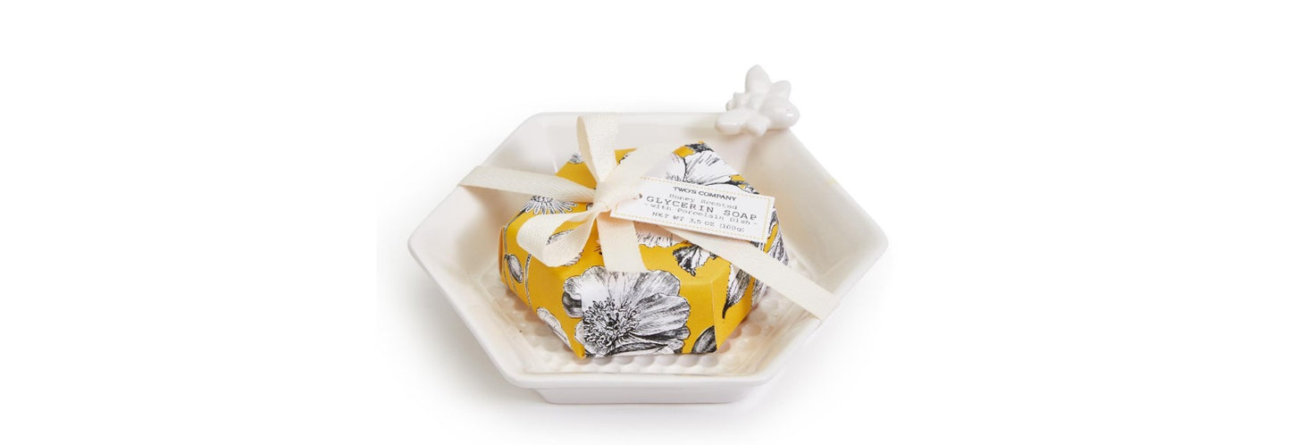 Bee Clean Honey Soap with Dish
