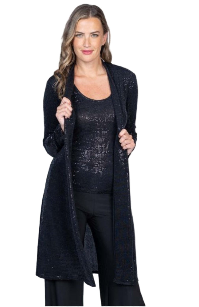 Sparkle Duster Jacket in Black