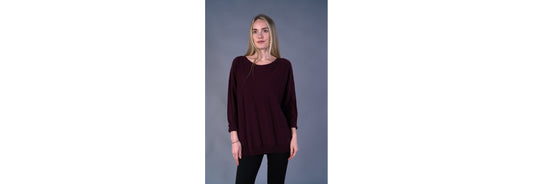 Dolman Sleeves Solid Sweater