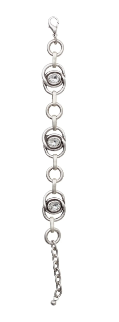 Crystal Pewter Bracelet - Handmade