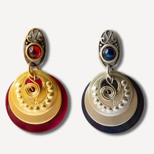Earrings: Moon Maidens - Silver with Mother of Pearl | Post