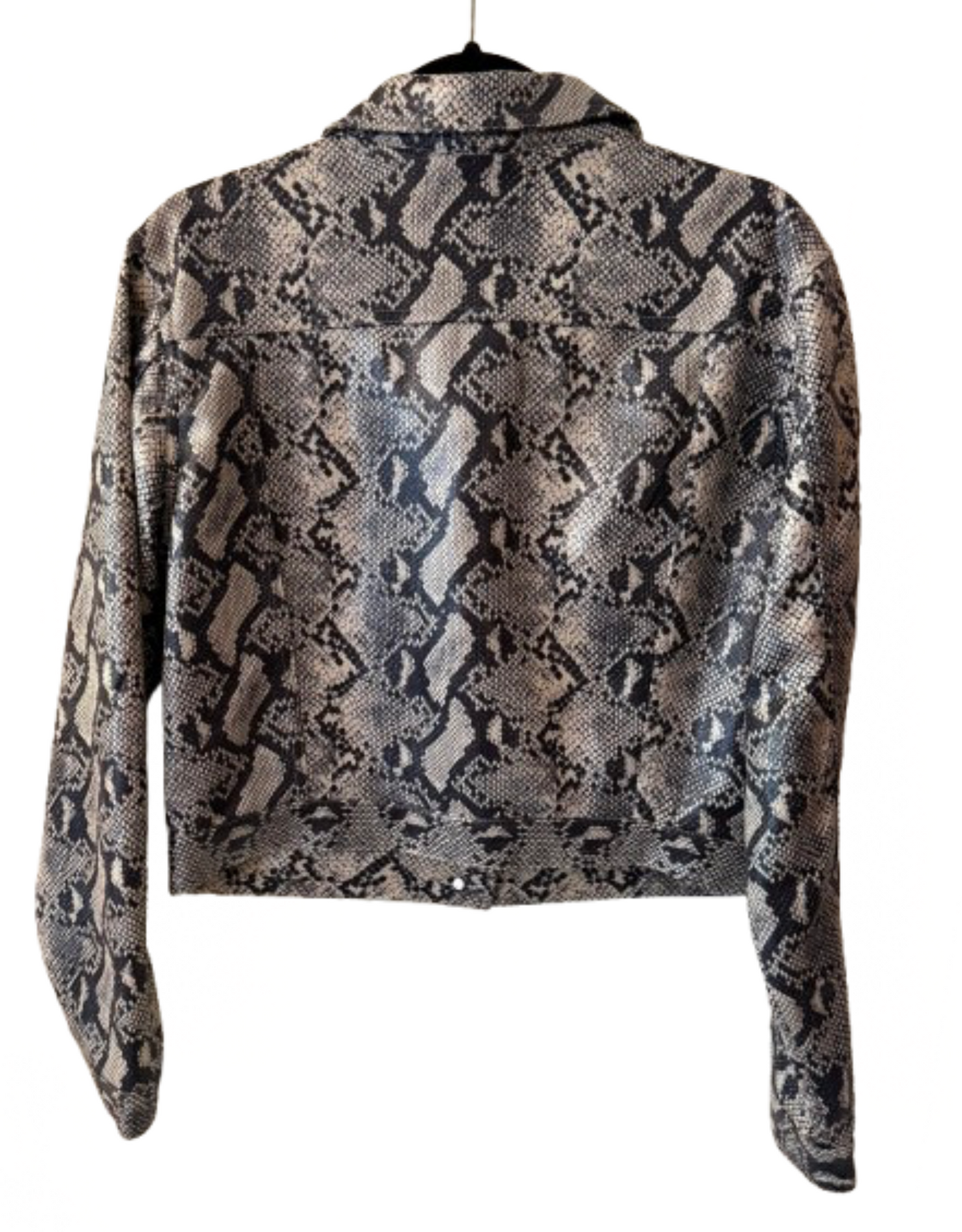Vylette Faux Leather Snakeskin Jacket - LG | Preowned