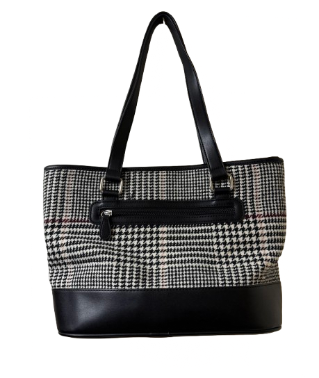 Black Plaid Tote Bag | Preowned