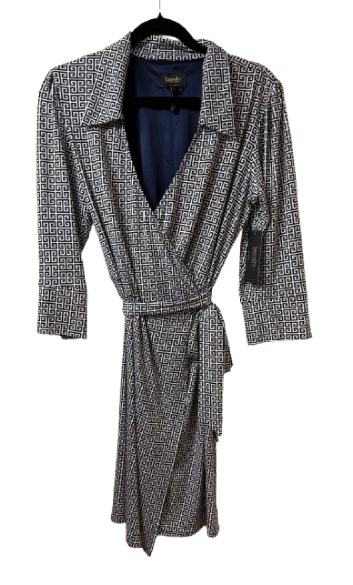 Laundry Blue and White Geometric Print Dress - Large | New with Tags