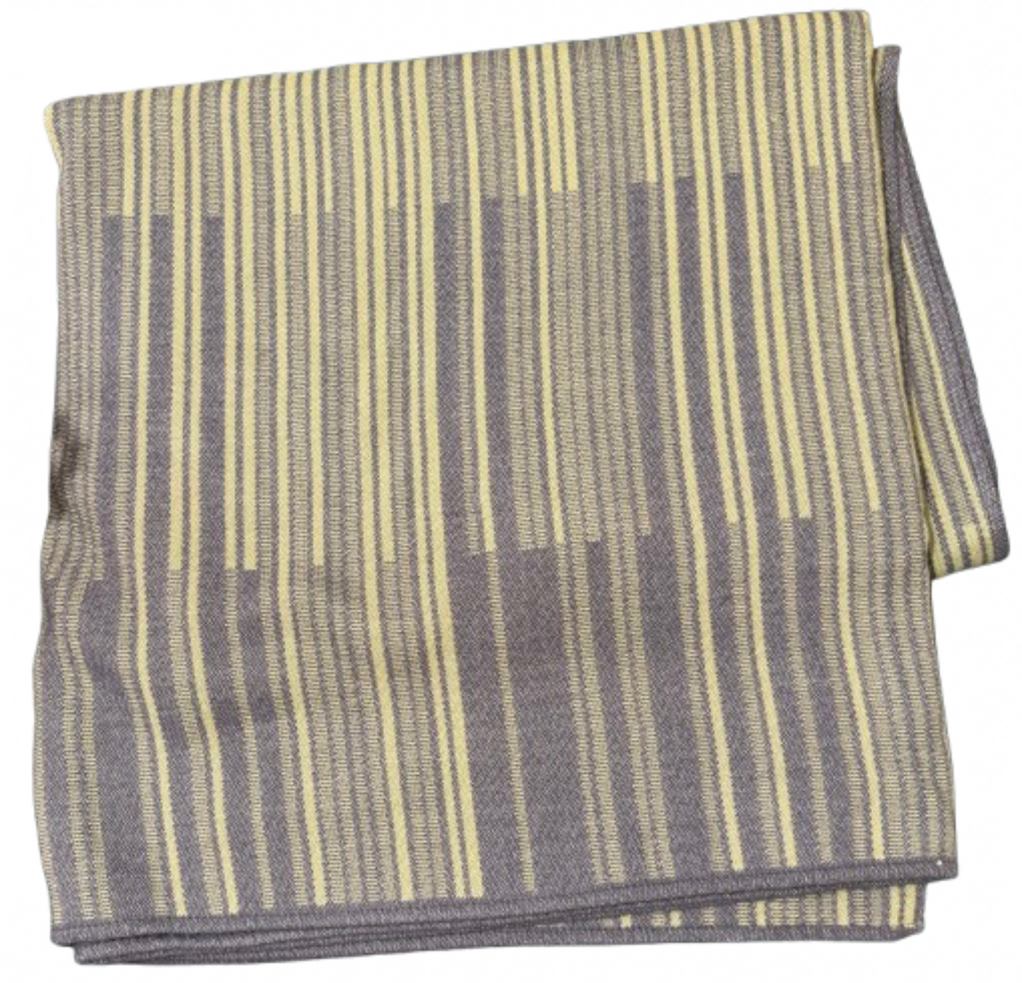 Dann Foley Throw/Blanket Green & Gray Stripe| Preowned
