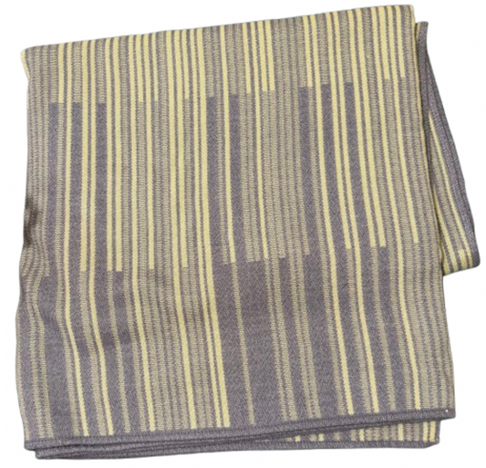 Dann Foley Throw/Blanket Green & Gray Stripe| Preowned
