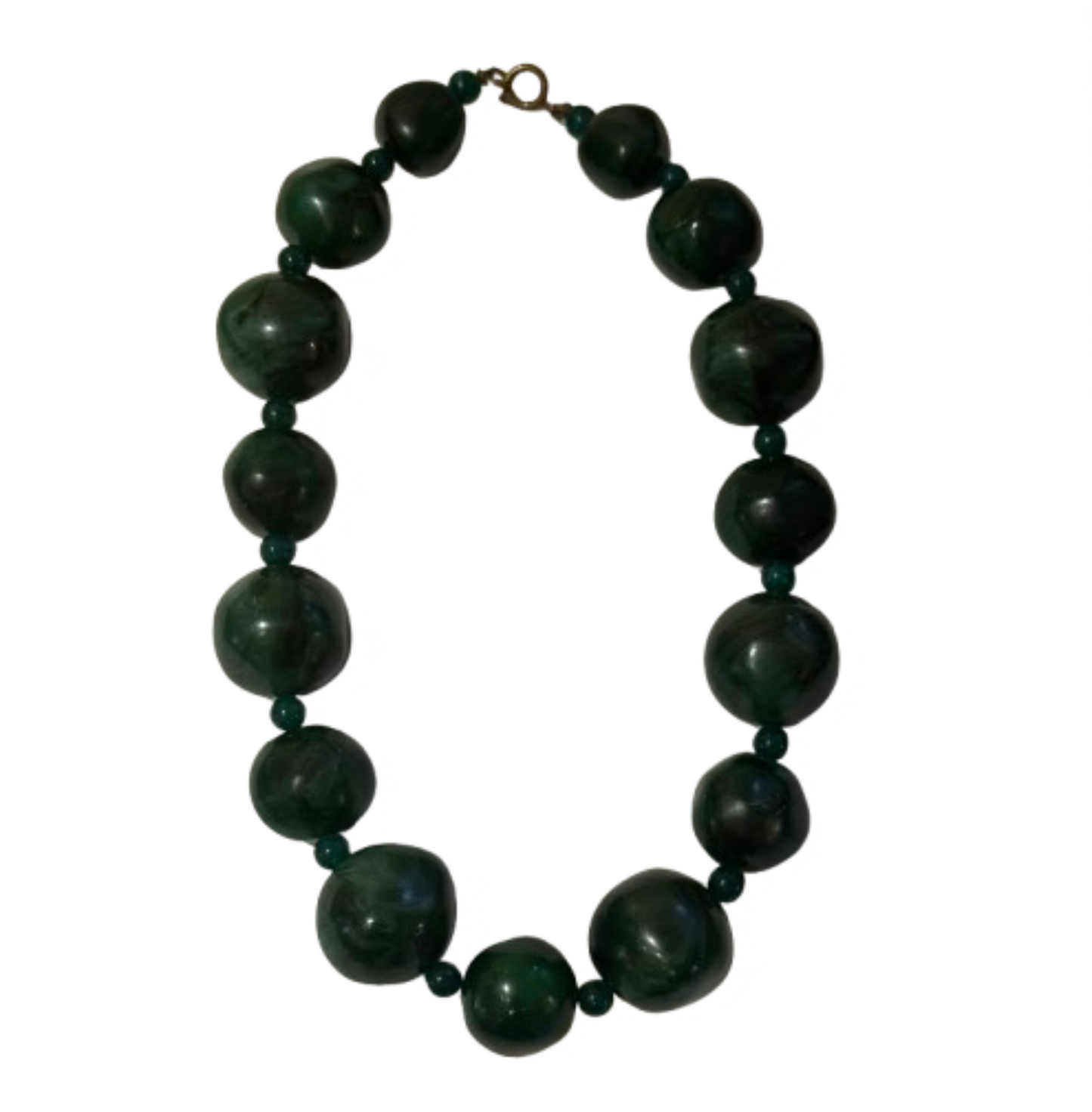 Chunky Green Chocker Bead Necklace | Preowned