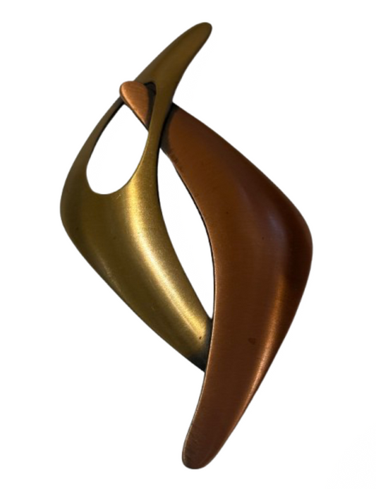 Gold and Copper Tone Abstract Pin | Preowned