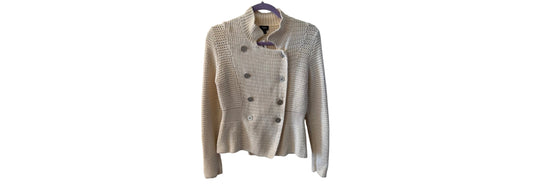 Mossimo Knit Military Style Oatmeal Sweater - Medium