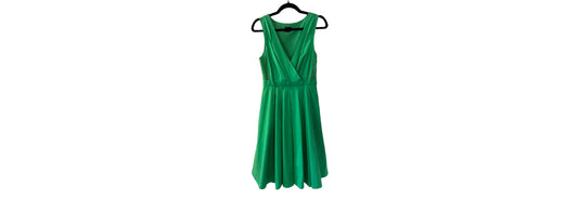 Anthropologie Colette Dinnigan Pleated Trellis Dress Green - SM | Preowned