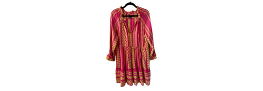 Anthropologie Maeve Dominique Aztec Boho Tunic Dress Pink -  SP | Preowned