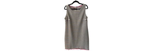 Heyton Black and White Striped Pom Pom Shift Dress - SZ 14 | Preowned