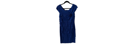 London Times Royal Blue Cocktail Dress - SZ 10 | Preowned