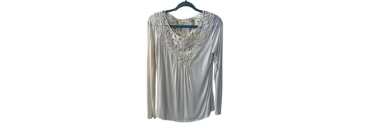 Meadow Rue Top Cream Lace Front - Small | Preowned