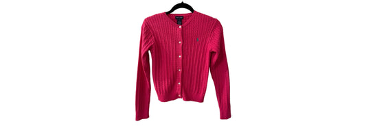 Ralph Lauren Girls Mini-Cable Cotton Cardigan - XL| Preowned