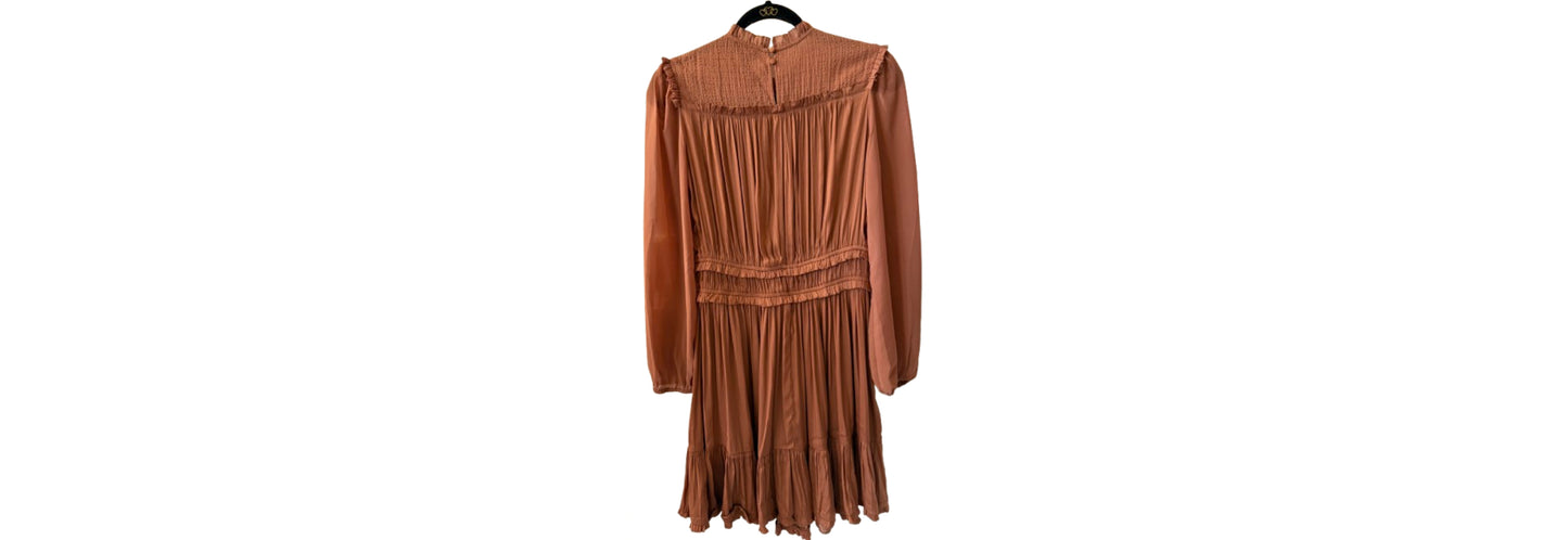 Current Air Charity Pleated Mini Dress Cedar, New with Tags - SM | Preowned