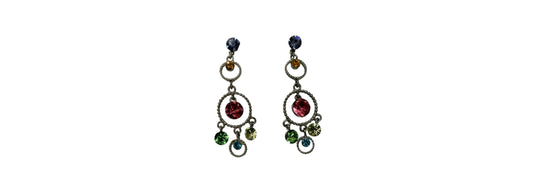 Multi Color Crystal Dangle Earrings | Preowned
