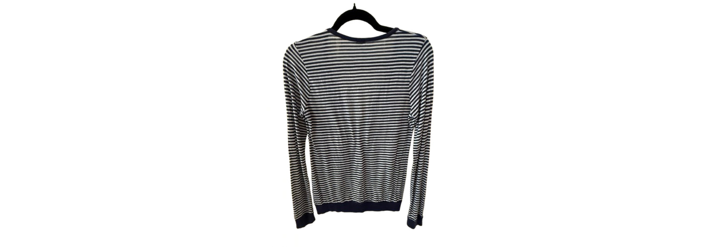 Splendid Blue and White Striped Cardigan  - MD |Preowned