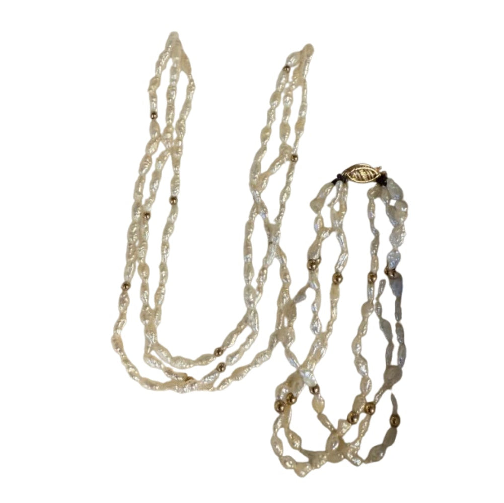 Freshwater Necklace and Earrings Set | Preowned