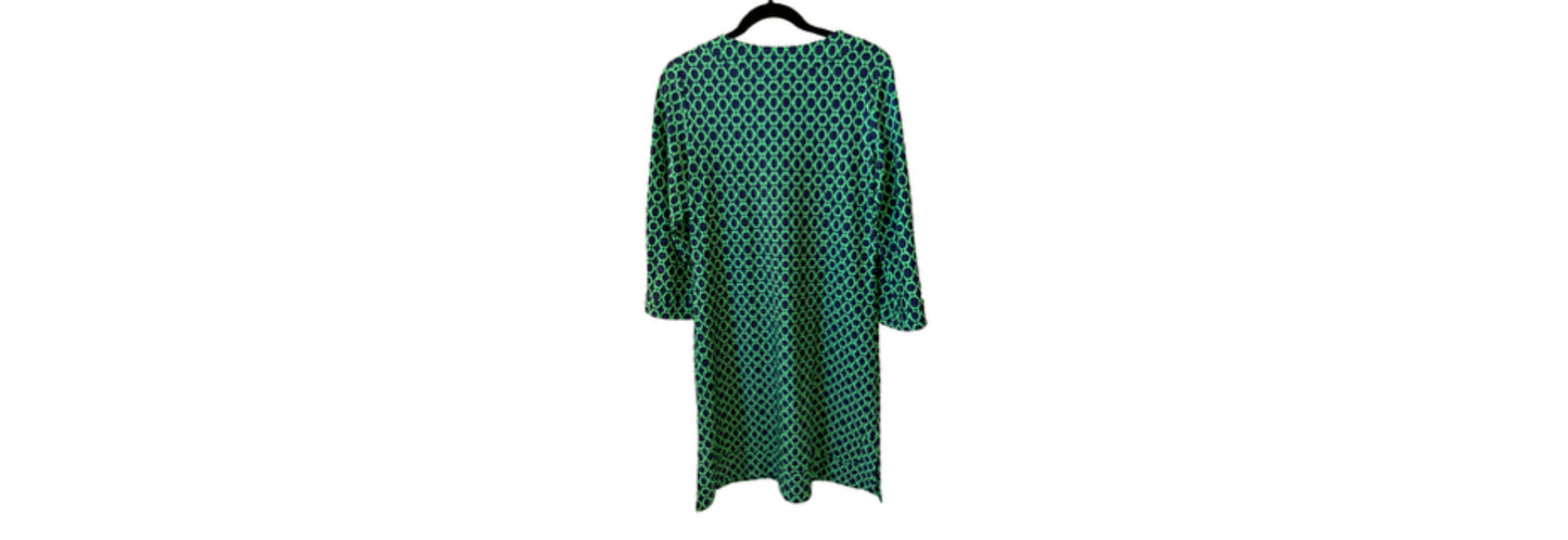 Jude Connally Blue and Green Dress - LG | Preowned