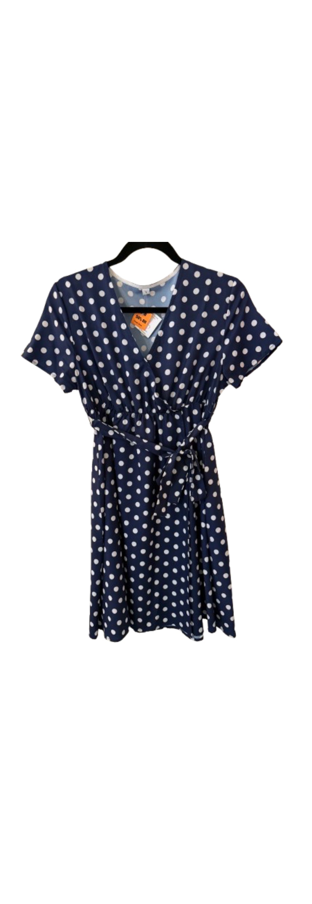 Blue Dress with White Polka Dots - SM | Preowned