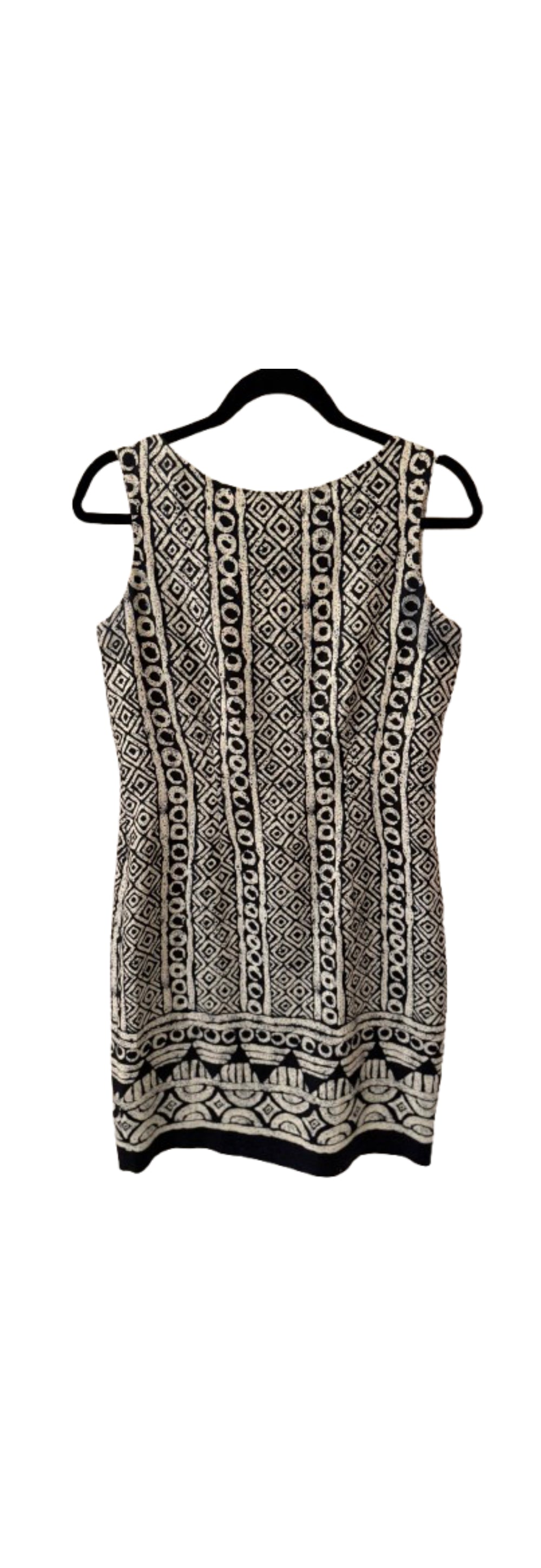 Jones New York Black and Cream Dress  - SZ 4 | Preowned