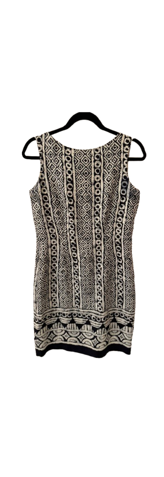 Jones New York Black and Cream Dress  - SZ 4 | Preowned
