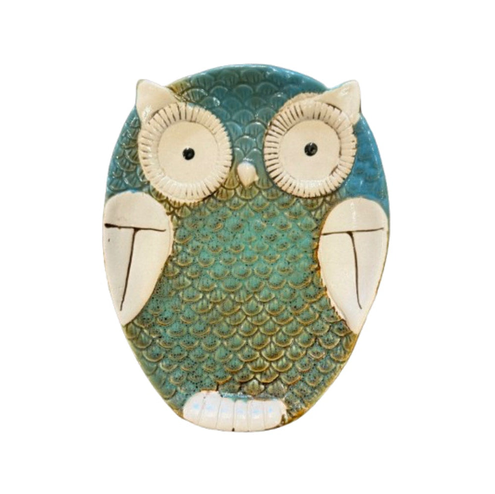 Gibson Green and Blue Owl Plate | Preowned