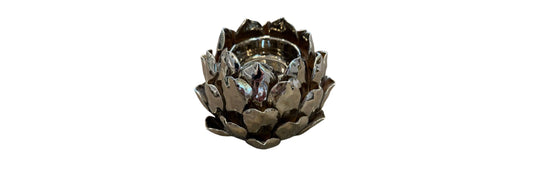 Artichoke Silver Tone Tea Light Holder | Preowned
